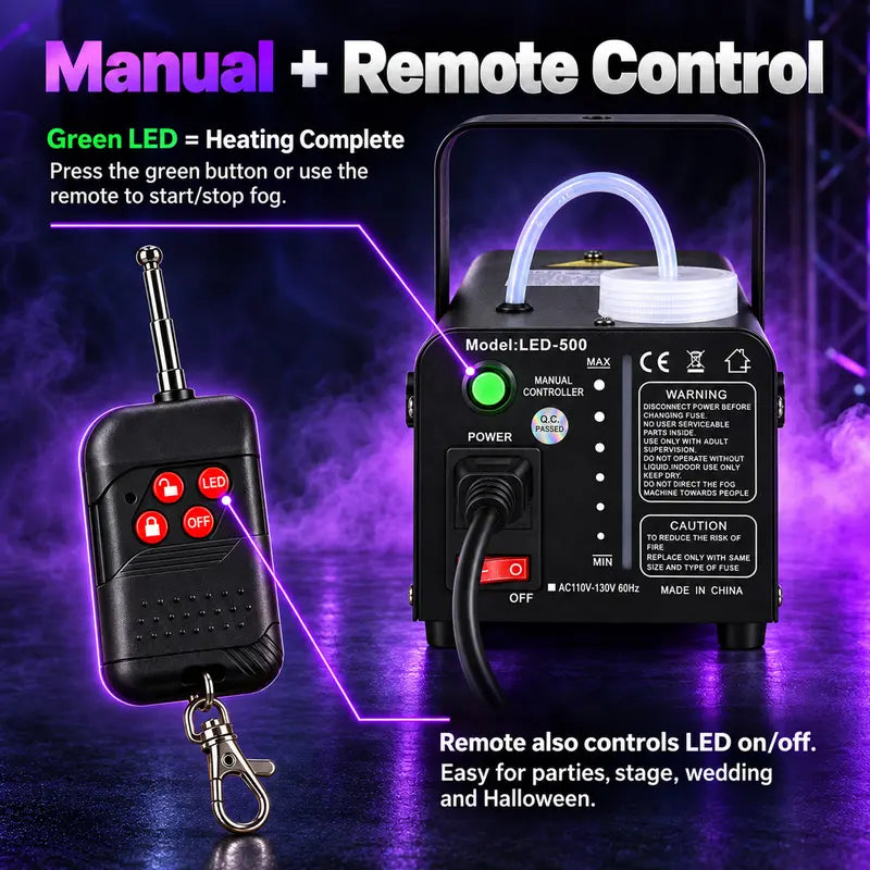 LifEasy LED-500 manual controls and remote control