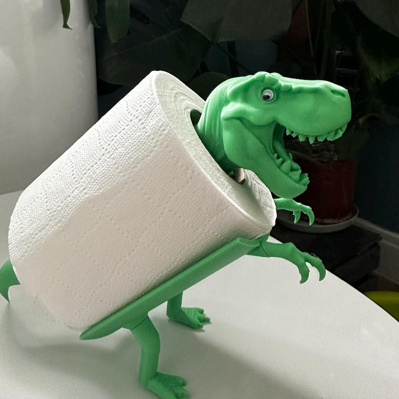 Funny Dinosaur Toilet Roll Holder
