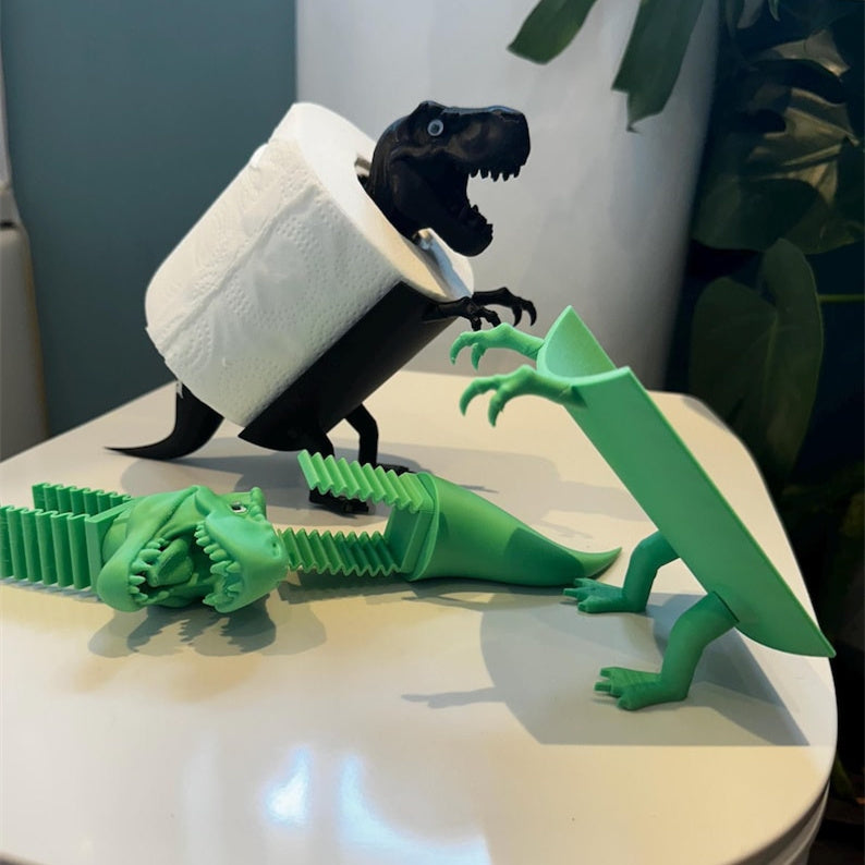 Funny Dinosaur Toilet Roll Holder