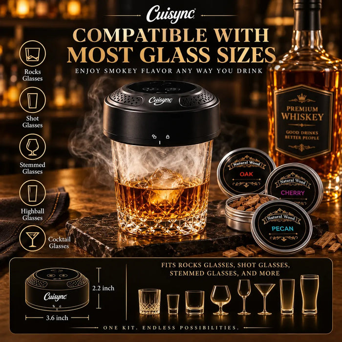 New Electric Whiskey Smoker Kit with 6 Wood Chips