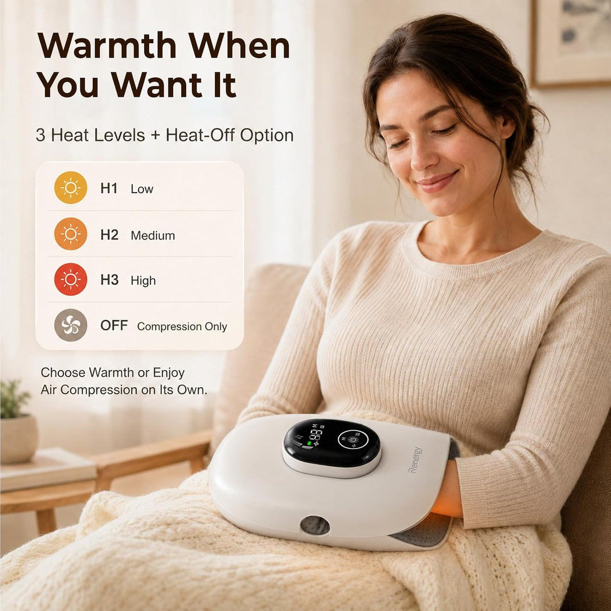 Renergy Cordless Hand Massager with Heat