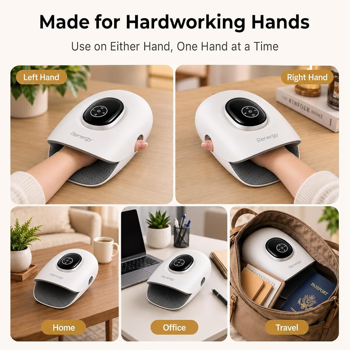Renergy Cordless Hand Massager with Heat