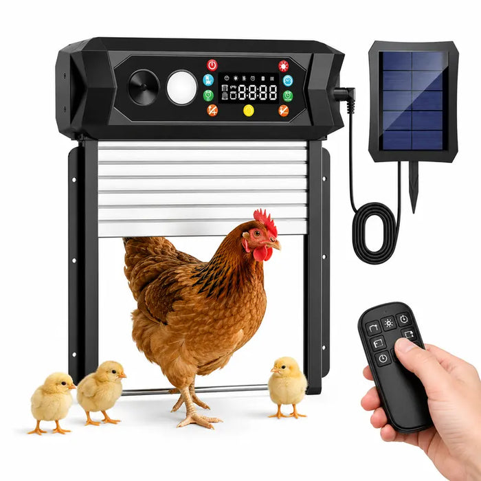Porbi Solar-Powered Automatic Chicken Coop Door
