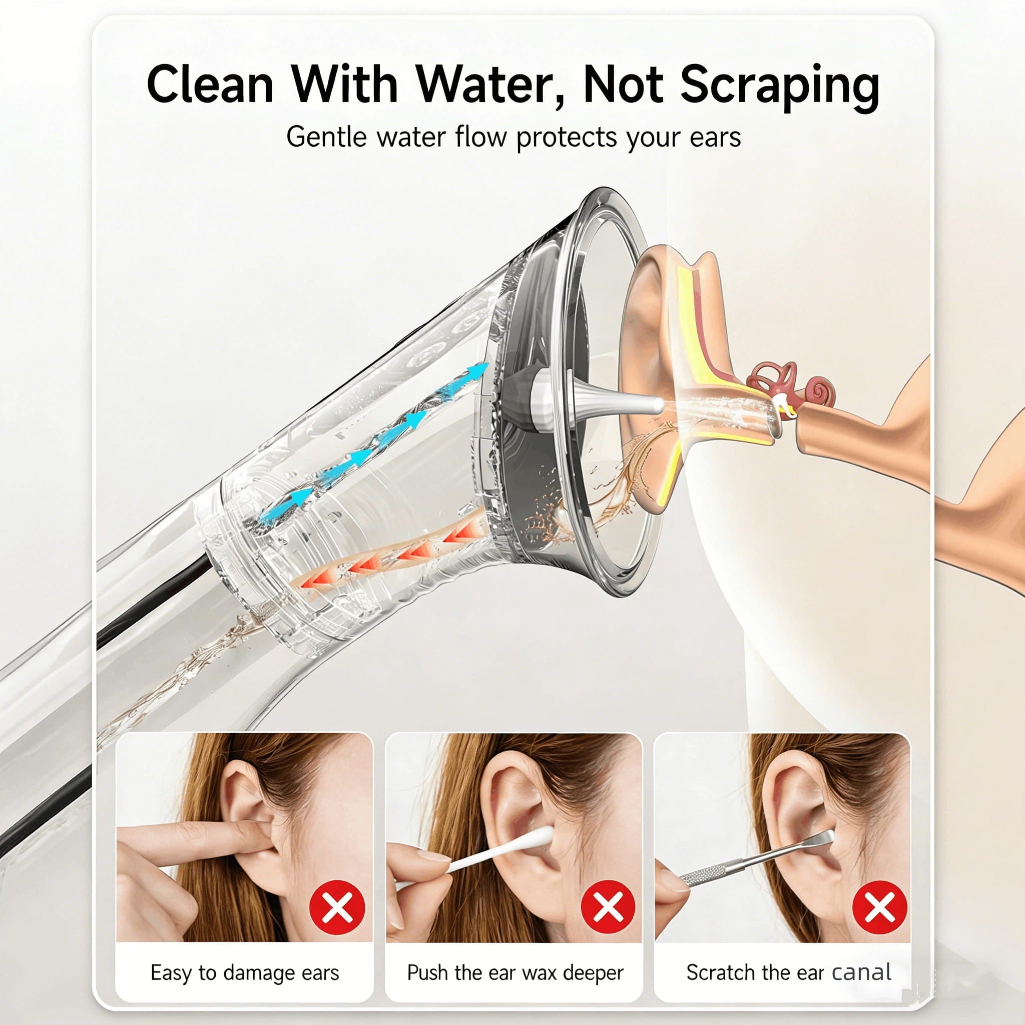 Electric Ear Wax Removal Kit with LED Display