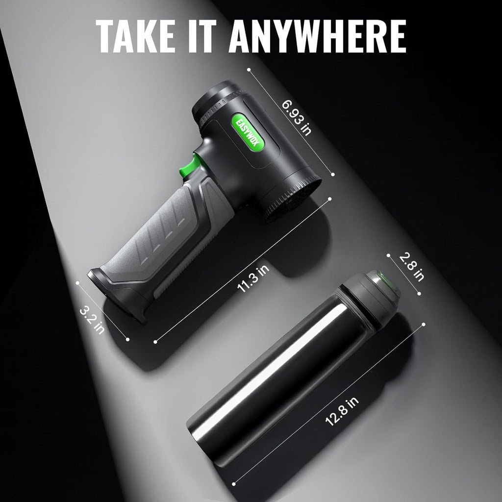 Cordless Leaf Blower & Car Dryer – 64mm Motor, 756W, 1200G Wind,3000mAh Battery with 30W Fast Charging –Turbo Dryer Blower for car Drying, Leaves, Snow, Home & Garden Cleaning