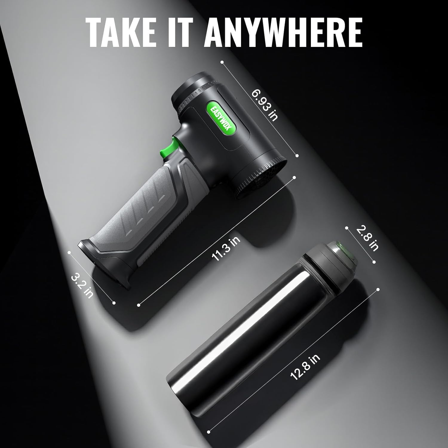 Cordless Leaf Blower & Car Dryer – 64mm Motor, 756W, 1200G Wind,3000mAh Battery with 30W Fast Charging –Turbo Dryer Blower for car Drying, Leaves, Snow, Home & Garden Cleaning