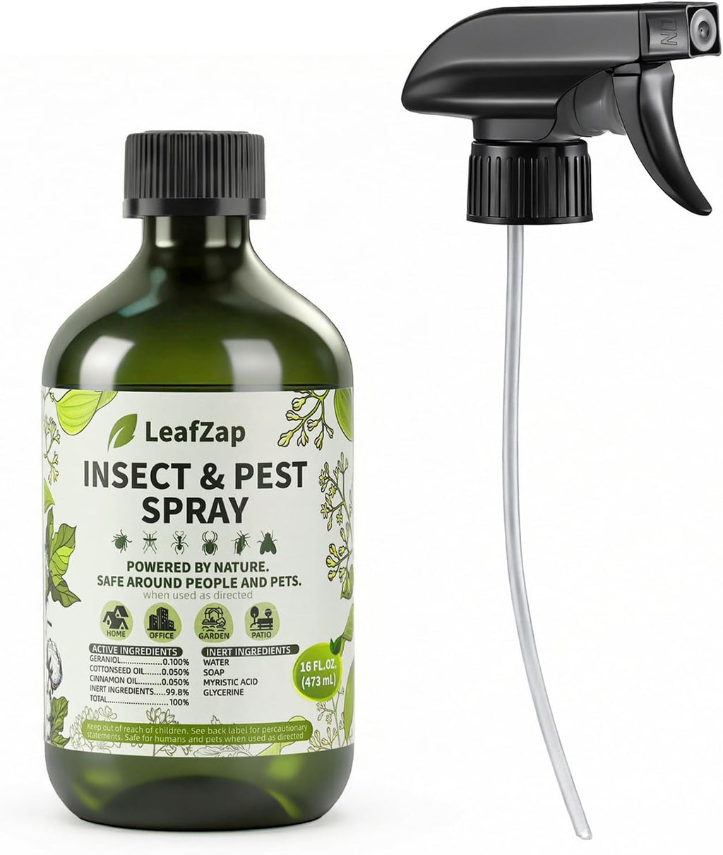 Natural Bug Spray, Triple Essential Oil Formula, Insect Repellent with Cinnamon Oil for Pest Control, Effective Against Ants, Spiders, Roaches &More, Indoor Outdoor Use, Family & Pet Safe,16oz