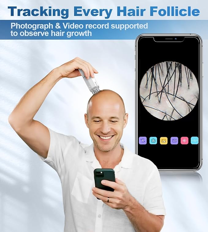 3 in 1 Electric Scalp Massager and Hair Oil Applicator Camera