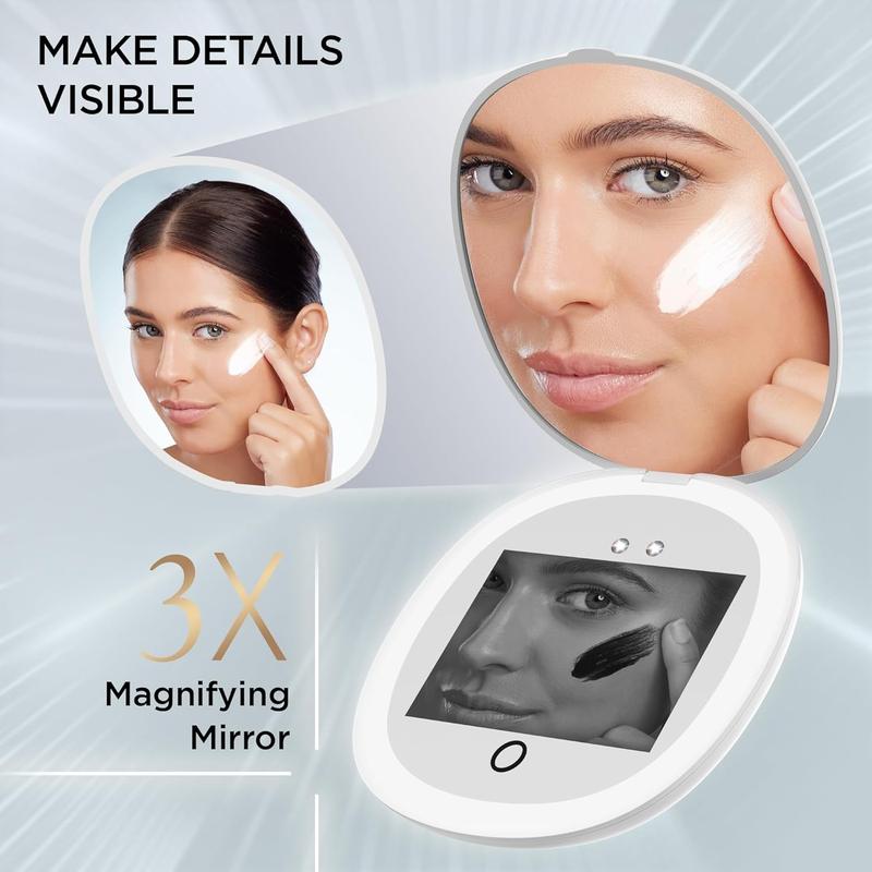 UV Camera Mirror for Sunscreen Test with Dimmable LED Lights