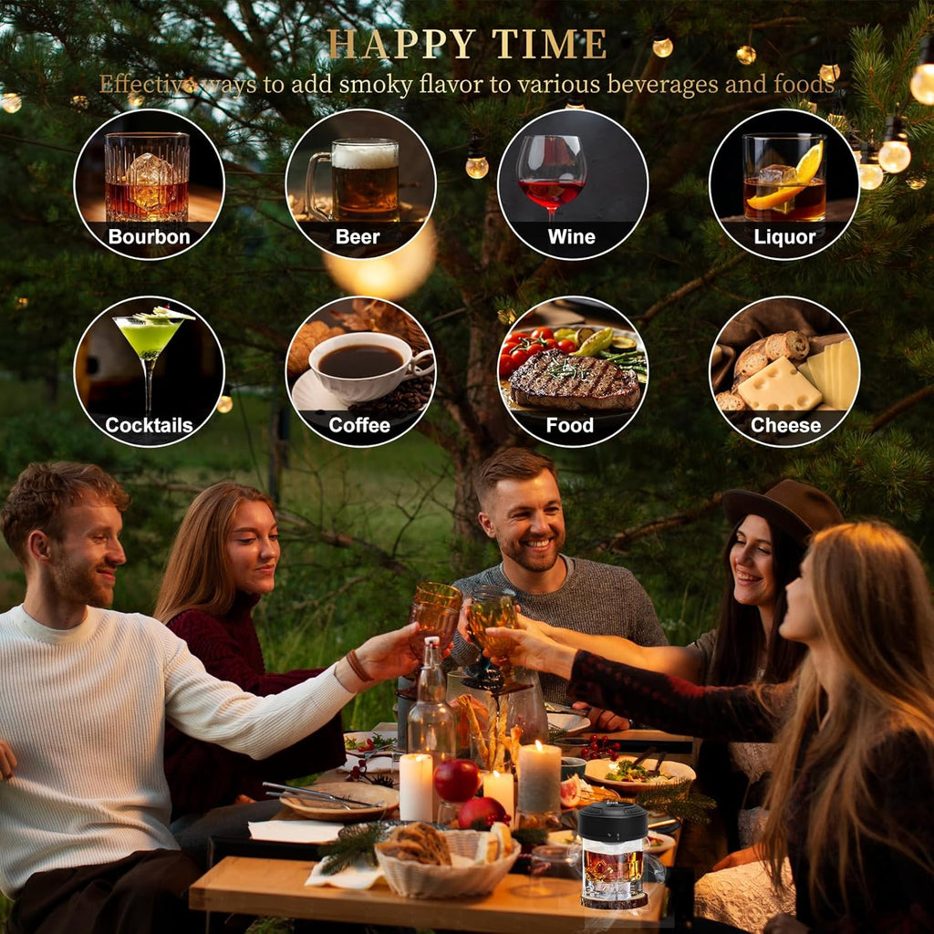 2025 New Electric Whiskey Smoker Kit with 6 Wood Chips