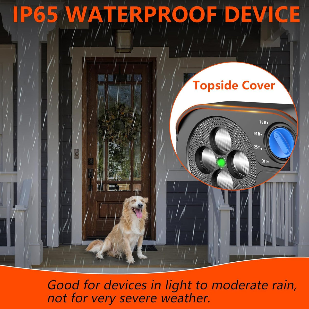 2026 New Anti Barking Device for Dogs, Bark Box Rechargeable Dog Barking Deterrent with Variable Ultra Frequency/6 Modes/IP65 Waterproof Dog Silencer Stop Neighbors‘ Dog from Barking Up to 75ft(Black)