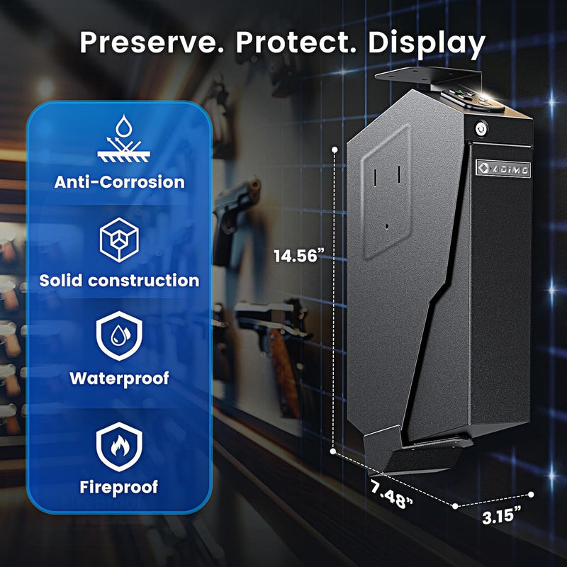ADIMO Biometric Fingerprint Safe with Keypad Lock