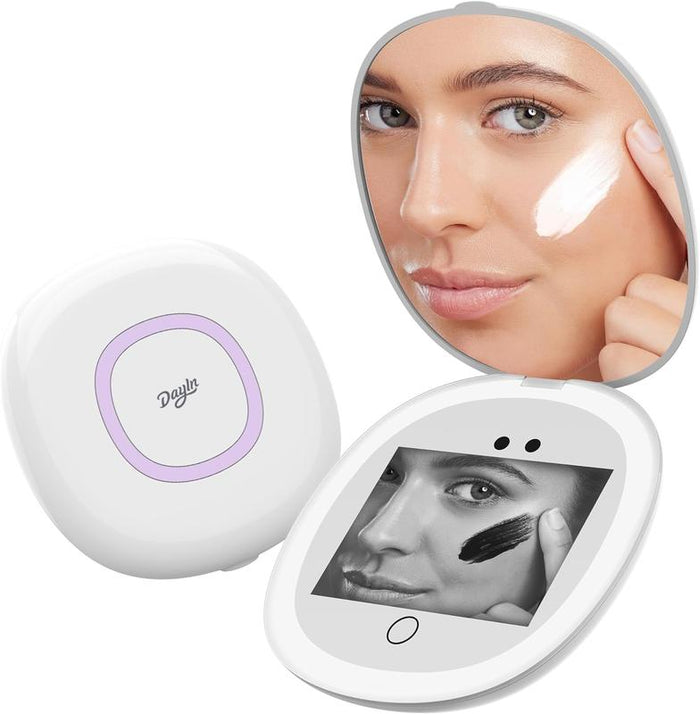 UV Camera Mirror for Sunscreen Test with Dimmable LED Lights