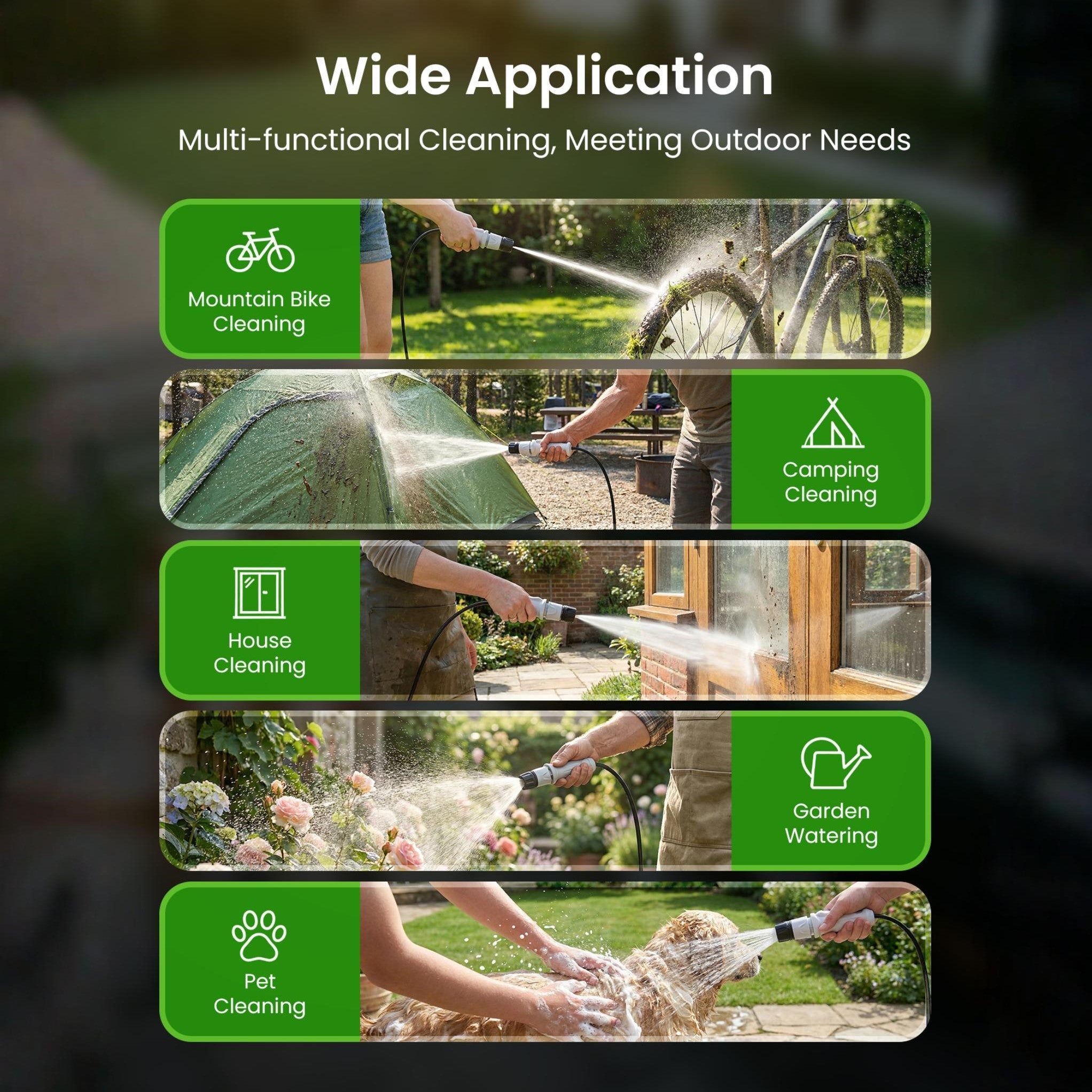 Portable Electric Pressure Washer with 3.2 Gal Tank