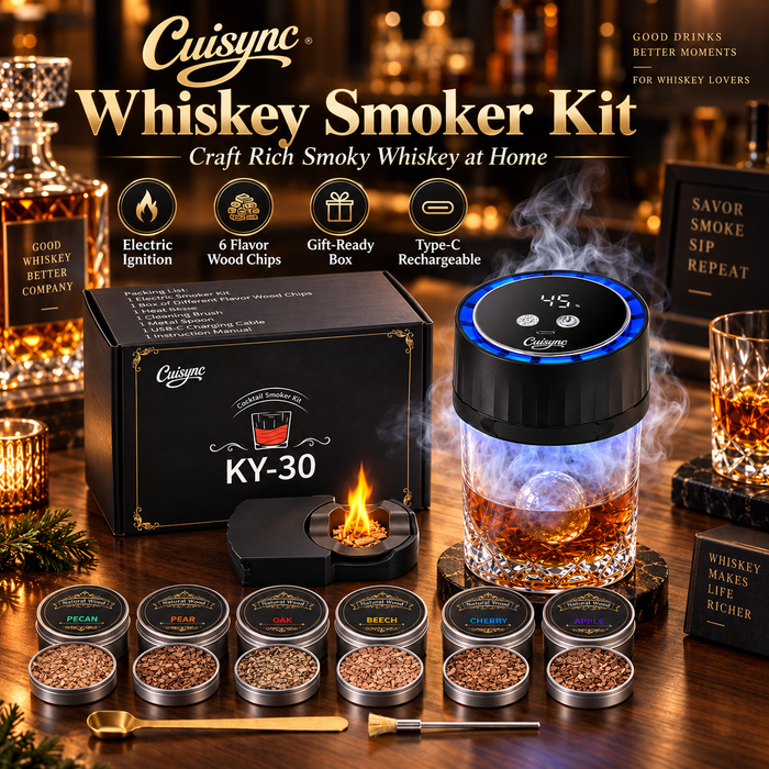 2026 New Electric Whiskey Smoker Kit with 6 Wood Chips