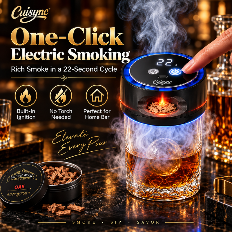 2026 New Electric Whiskey Smoker Kit with 6 Wood Chips