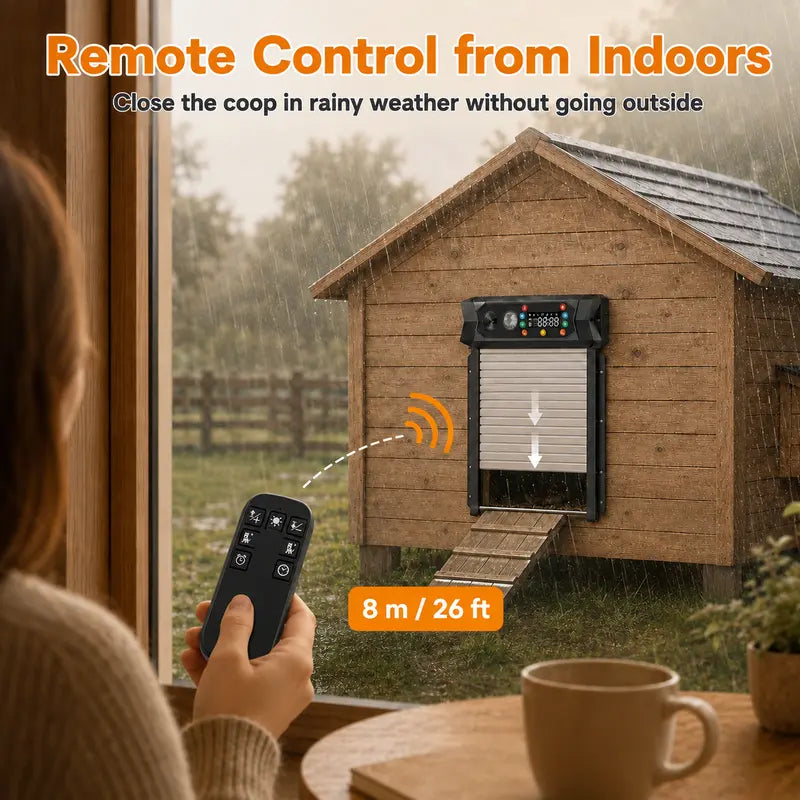 Porbi Solar-Powered Automatic Chicken Coop Door