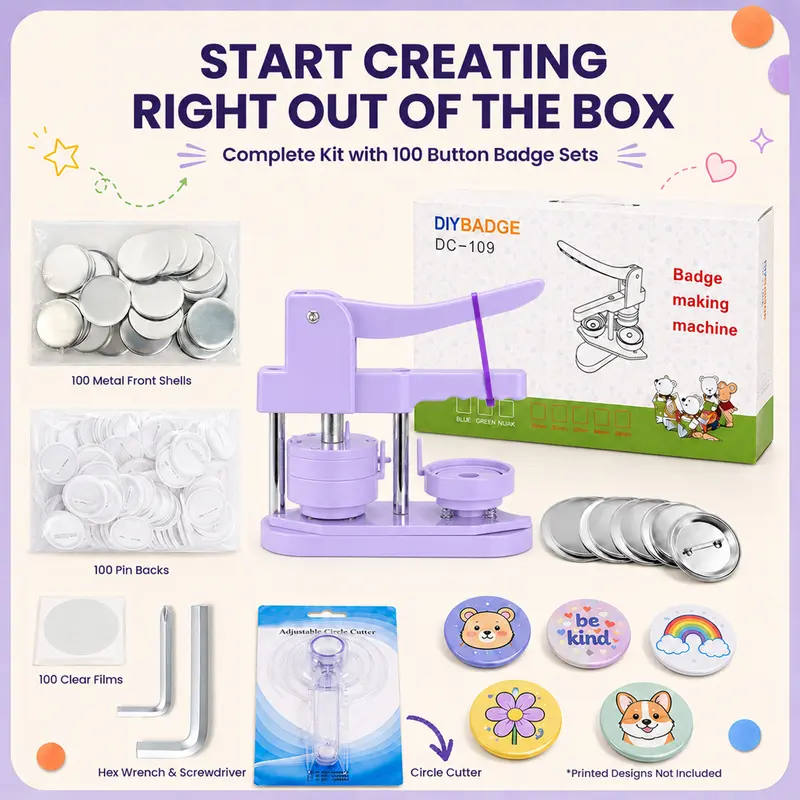 Tokky 58mm Manual Button Maker