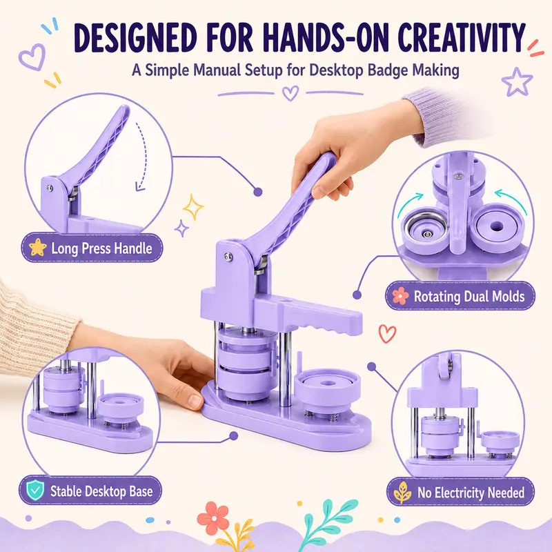 Tokky 58mm Manual Button Maker