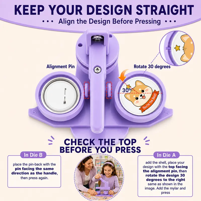 Tokky 58mm Manual Button Maker