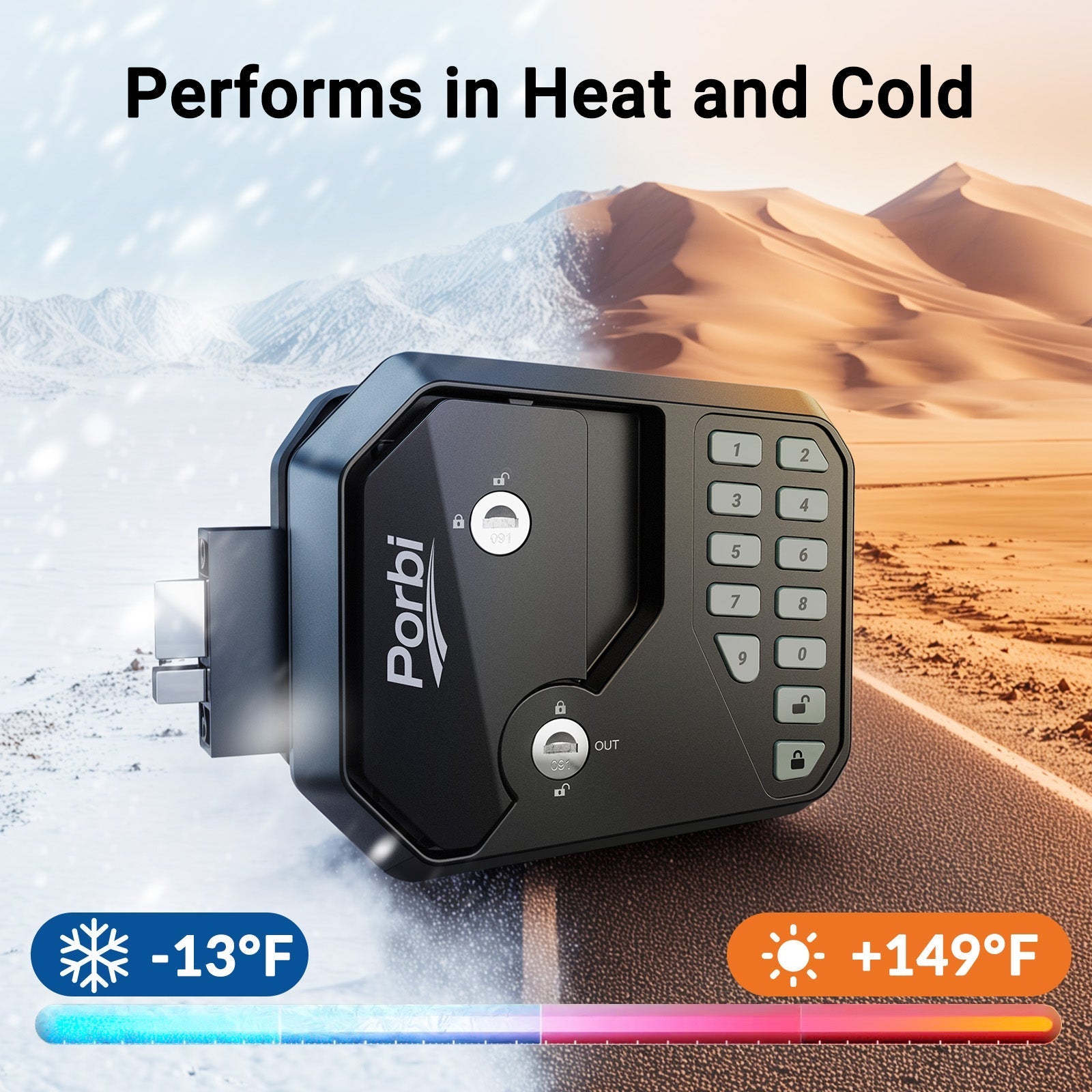 Full Metal RV Keyless Entry Door Lock with Password & Remote