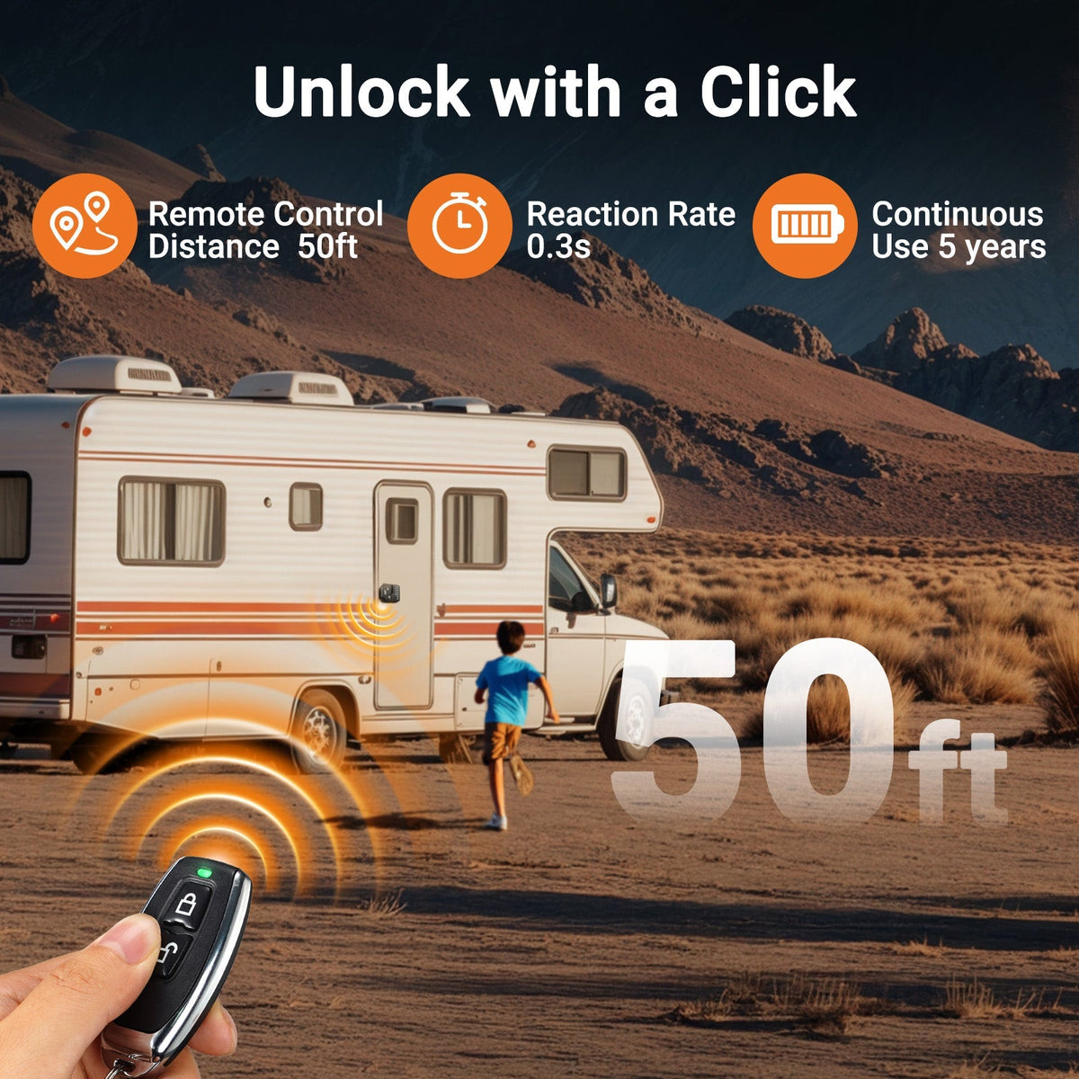 Porbi Full Metal RV Keyless Entry Door Lock with Password & Remote
