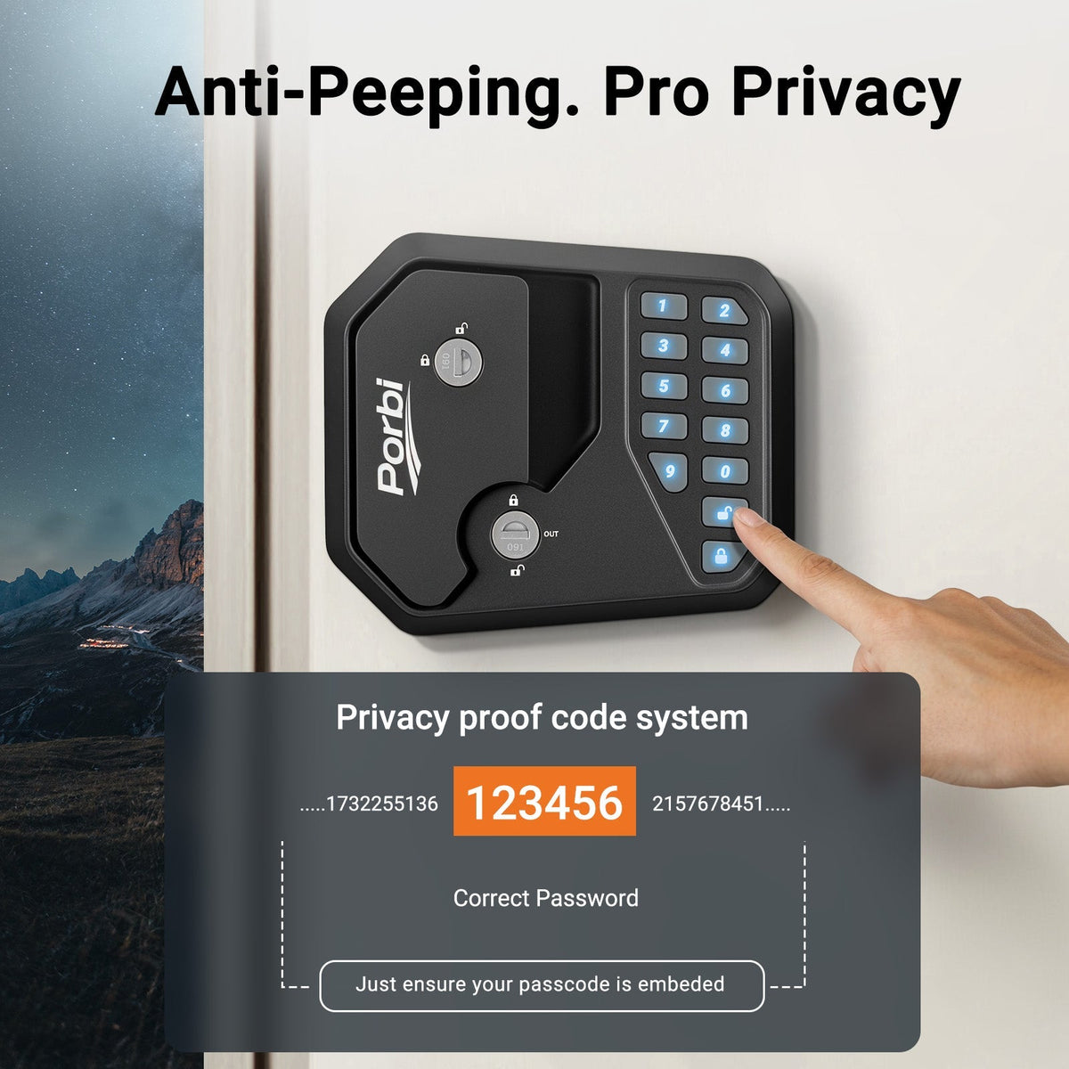 Porbi Full Metal RV Keyless Entry Door Lock with Password & Remote