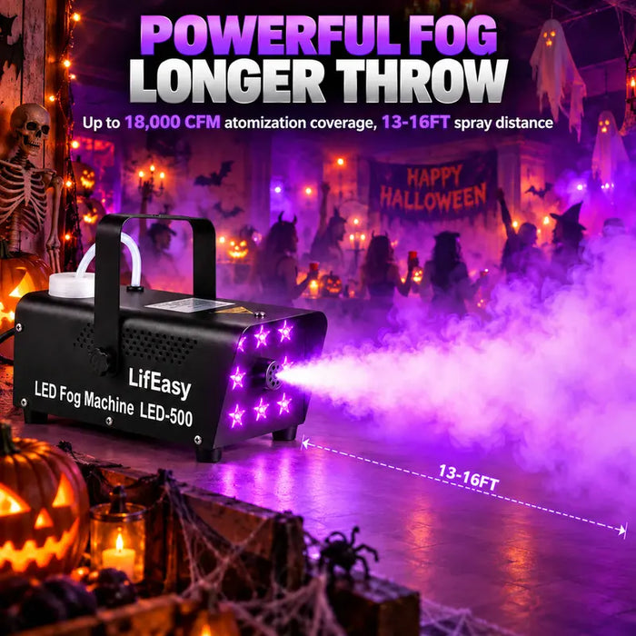 LifEasy LED-500 Fog Machine with Remote Control