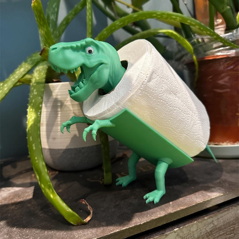 Funny Dinosaur Toilet Roll Holder